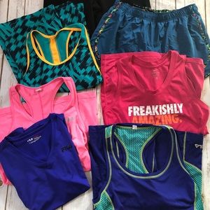 7 piece lot of Nike & Fila Activewear size Med